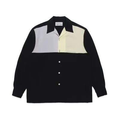 WACKO MARIA THREE TONE OPEN COLLAR SHIRT "Yellow"