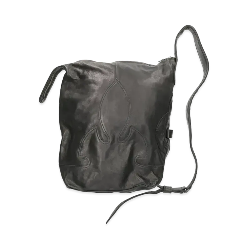 Chrome Hearts Lelo SM Leather Shoulder Bag with Flerknee Patch "Black"