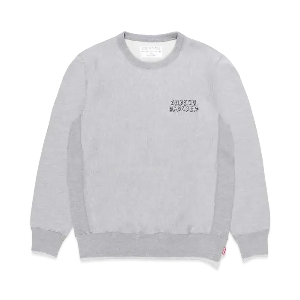 WACKO MARIA GP-C0001-BLANKLINE-BOB-NICETIME- / HEAVY WEIGHT CREW NECK SWEAT SHIRT"Gray"