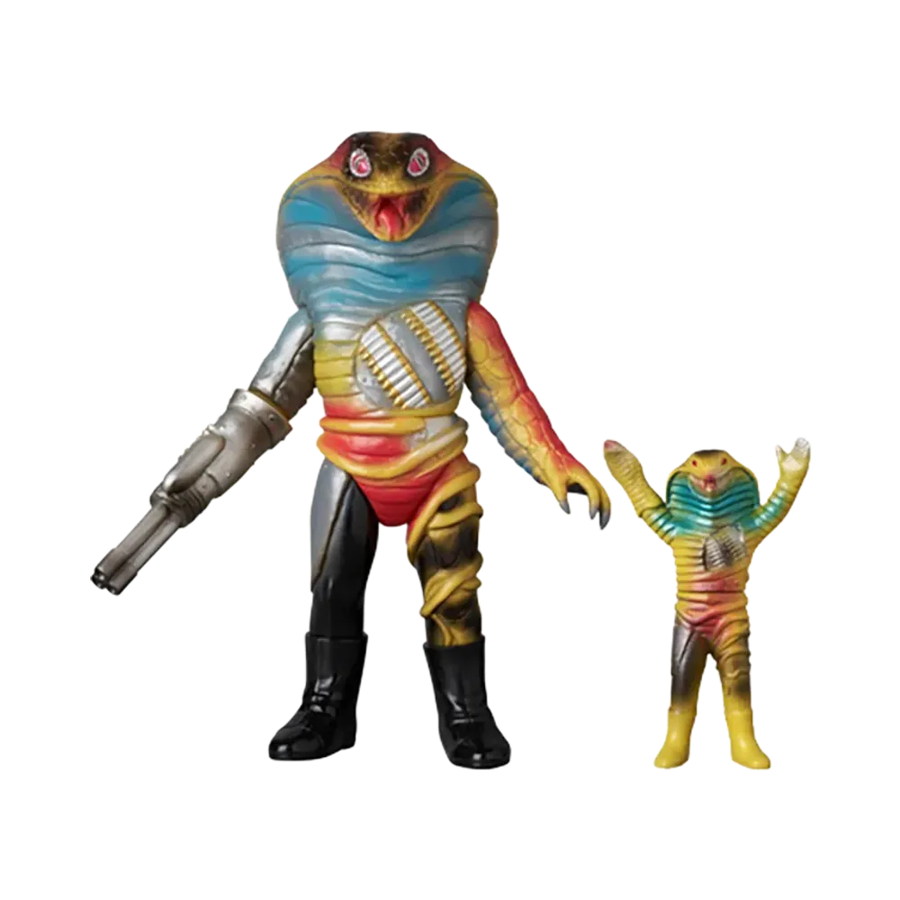 MEDICOM TOY "Toei Retro Sofvi Collection" -Kamen Rider V3- Machine Gun Snake (New Color) + Mini Soft Vinyl Figure