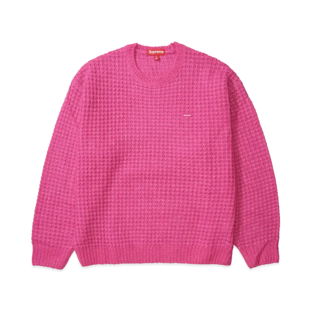 Supreme Small Box Waffle Sweater "Pink"
