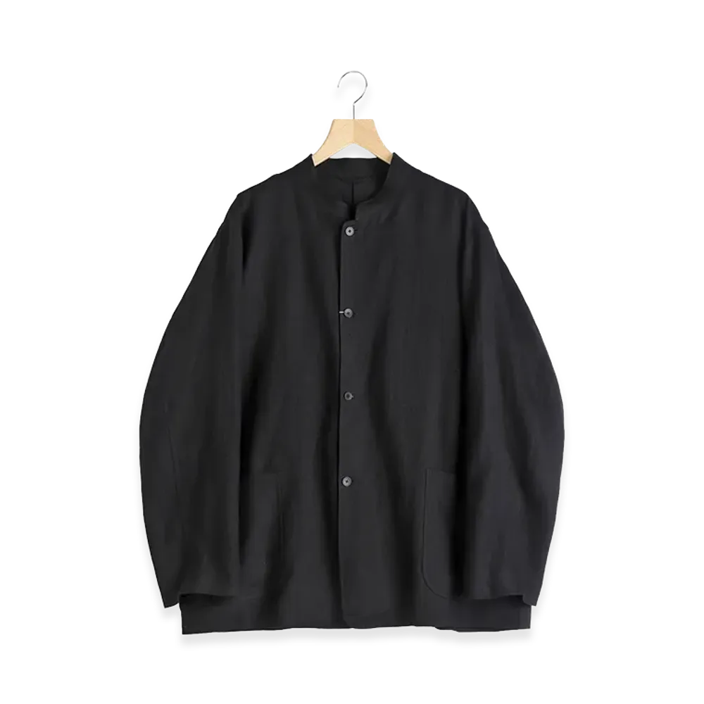 COMOLI Kanapa Stand Collar Jacket "Black"