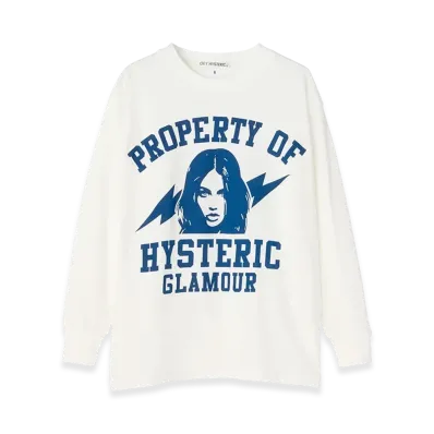 HYSTERIC GLAMOUR Property Of Hysteric T-Shirt "White"