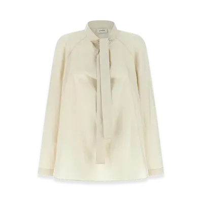 LEMAIRE Women's Ascot Collar Shirt "Beige"