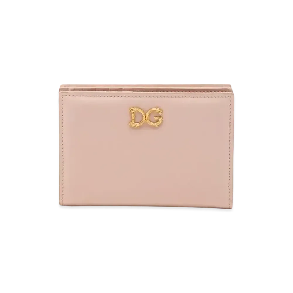Dolce&Gabbana Wallet Small Small Calfskin Baroccolo "Pale Pink"