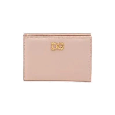 Dolce&Gabbana Wallet Small Small Calfskin Baroccolo "Pale Pink"