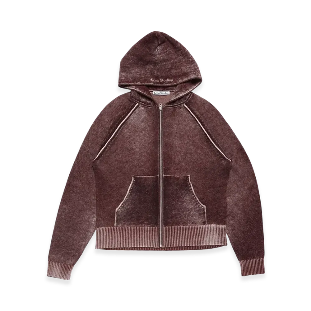 Acne Studios Hooded Zipper Sweatshirt "Dark Burgundy"