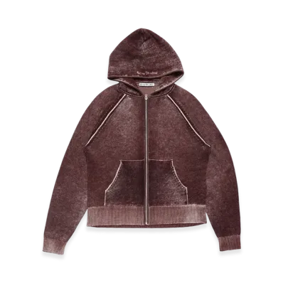 Acne Studios Hooded Zipper Sweatshirt "Dark Burgundy"