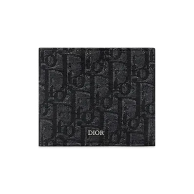 Dior DiorEssentials Wallet Dior Oblique Jacquard With Coin Case "Black"