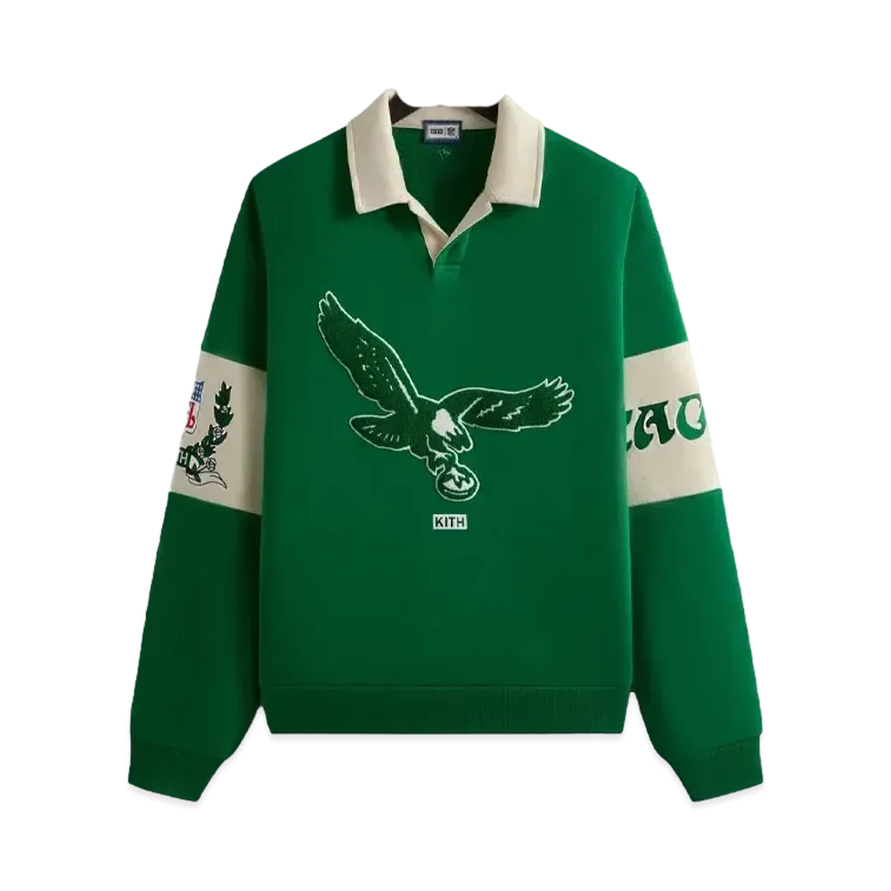 Kith & '47 For The NFL: Eagles Nelson Collared Pullover "Parrot"