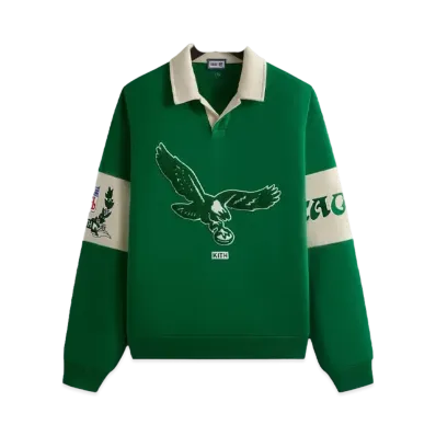 Kith & '47 For The NFL: Eagles Nelson Collared Pullover "Parrot"