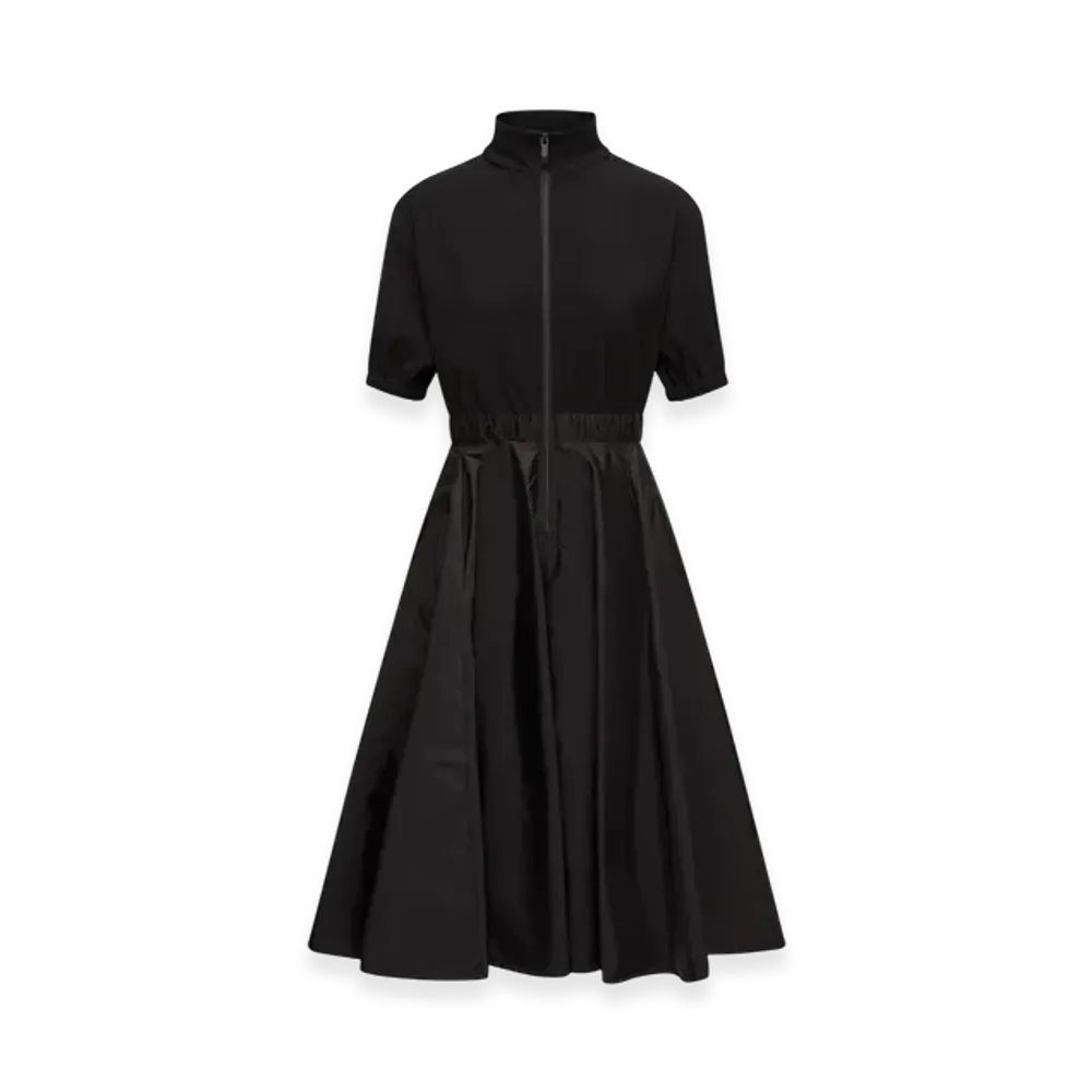 MONCLER Satin Midi Dress "Black"