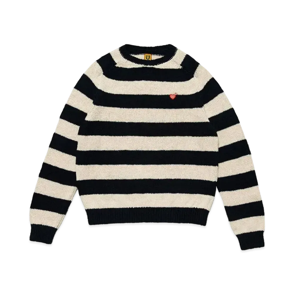 HUMAN MADE BORDER RAGLAN SLEEVE KNIT "Black"