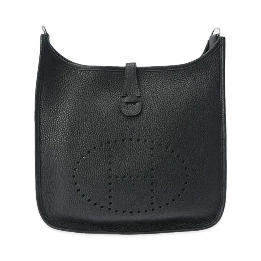 Hermes Evelyne 1 Taurillon Clemence "Noir/Silver"