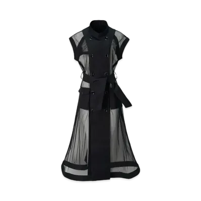 ANREALAGE Invisible Trench Coat "Black"