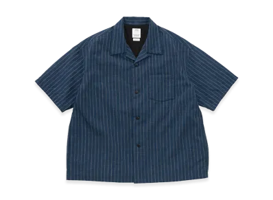 visvim Wallis Down Shirt Stripes S/S "Navy"