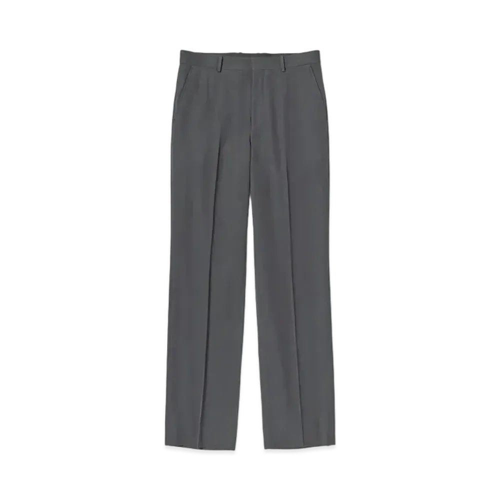 AURALEE LIGHT WOOL MAX GABARDINE SLACKS "Charcoar Grey"