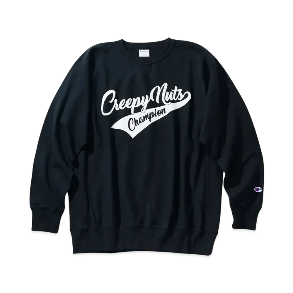 Champion x Creepy Nuts Reverse Weave Crew Neck Sweatshirt "Black"