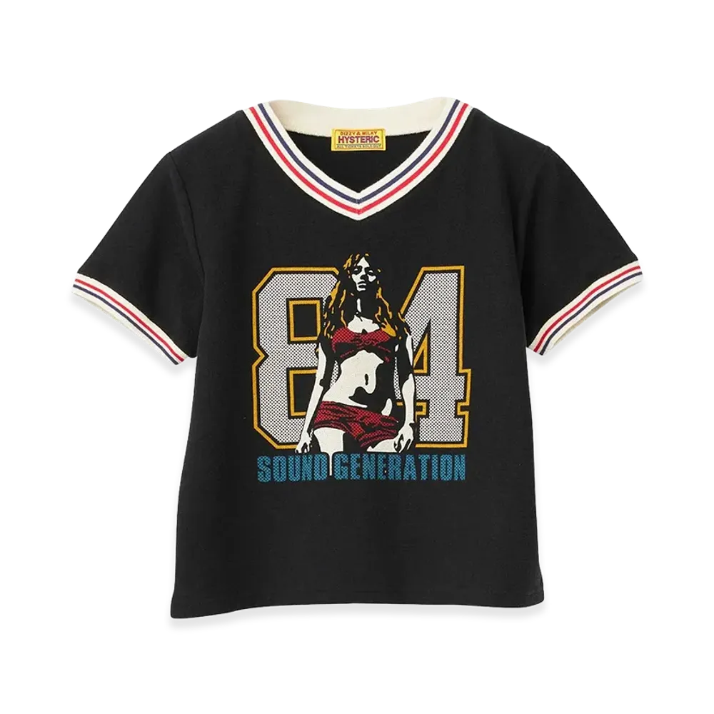 HYSTERIC GLAMOUR Women's 84 Sounds Tee "Black"