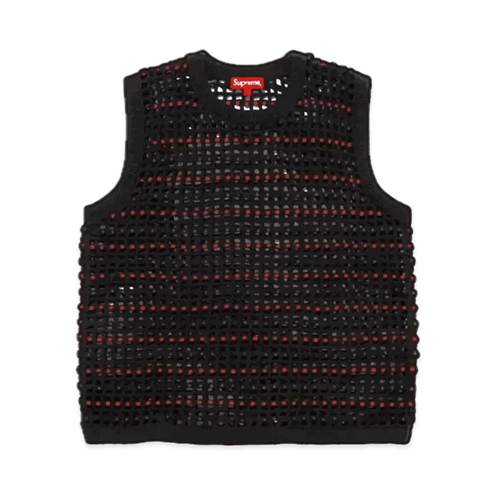 Supreme Beaded Sweater Vest "Black"
