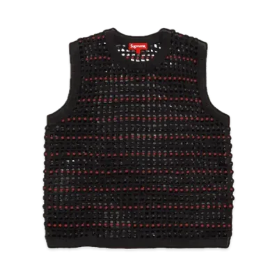 Supreme Beaded Sweater Vest "Black"
