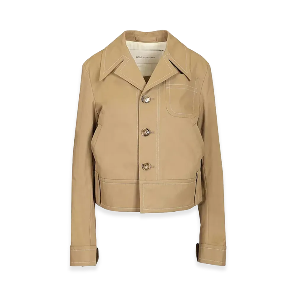 AMI PARIS Women's Cotton Jacket "Beige"