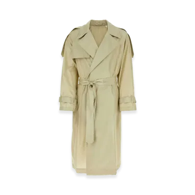 Burberry Sand Silk Trench Coat "Beige"