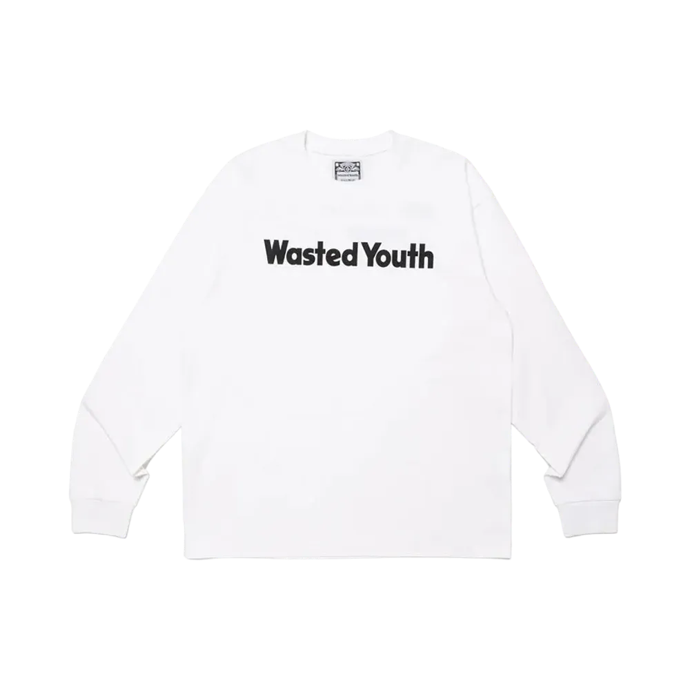 Wasted Youth Long Sleeve T-Shirt #2 "White" / VERDY