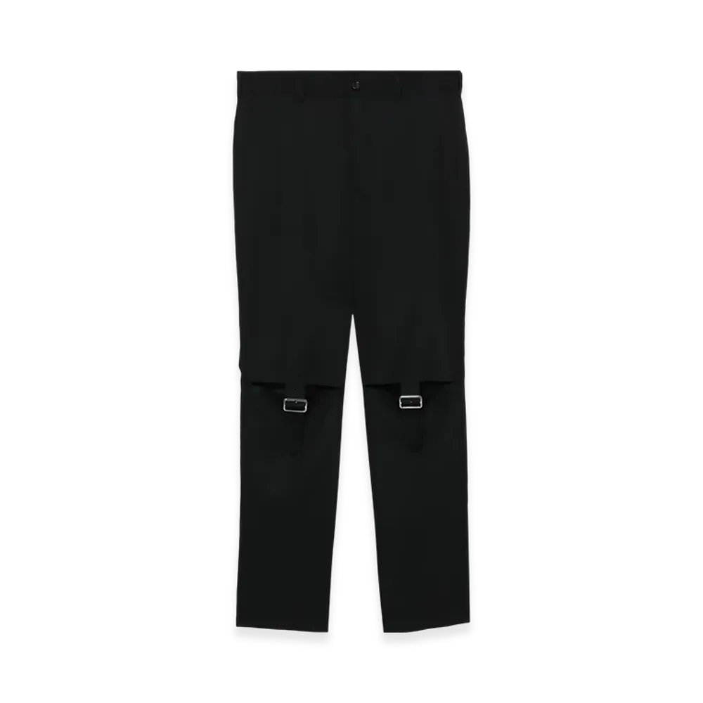 BLACK COMME des GARCONS Strap Detail Straight Pants "Black"