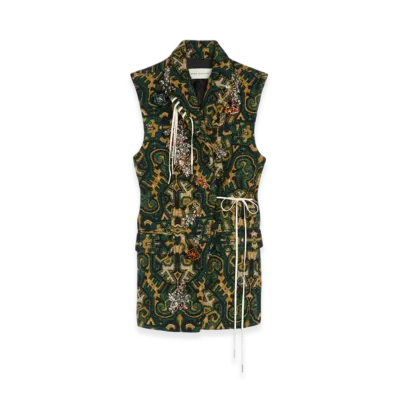DRIES VAN NOTEN Women's Embellished Sleeveless Blazer "Bottle"