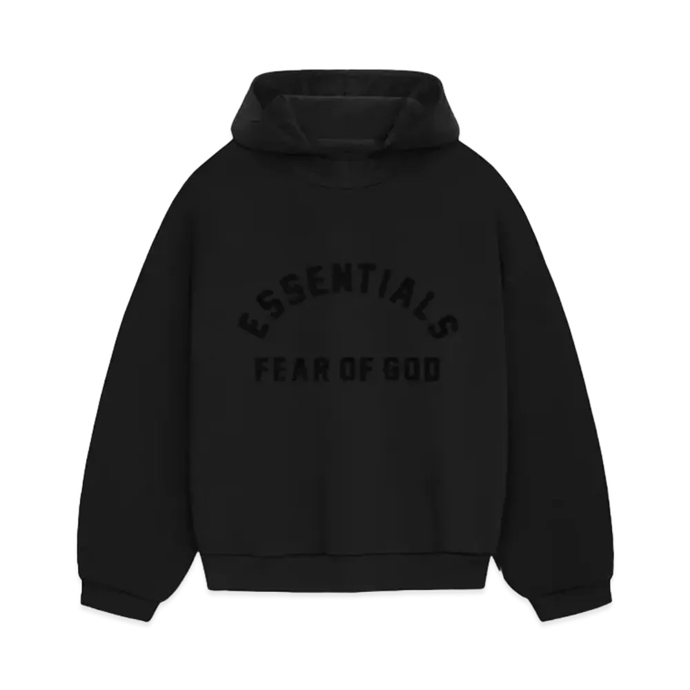 FEAR OF GOD ESSENTIALS Nylon Fleece Hoodie "Jet Black"