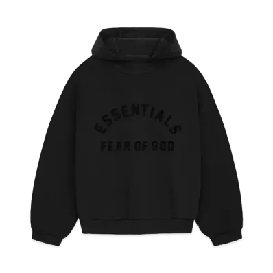 FEAR OF GOD ESSENTIALS Nylon Fleece Hoodie "Jet Black"