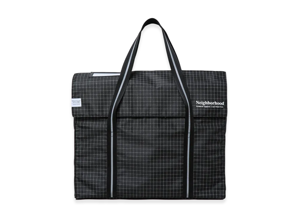 NEIGHBORHOOD Reflective Flap Tote Bag "Black"