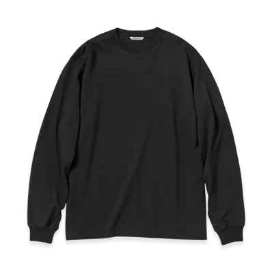 AURALEE Luster Plaiting L/S Tee "Black"