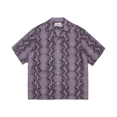 WACKO MARIA Python Open Collar Shirt "Purple"