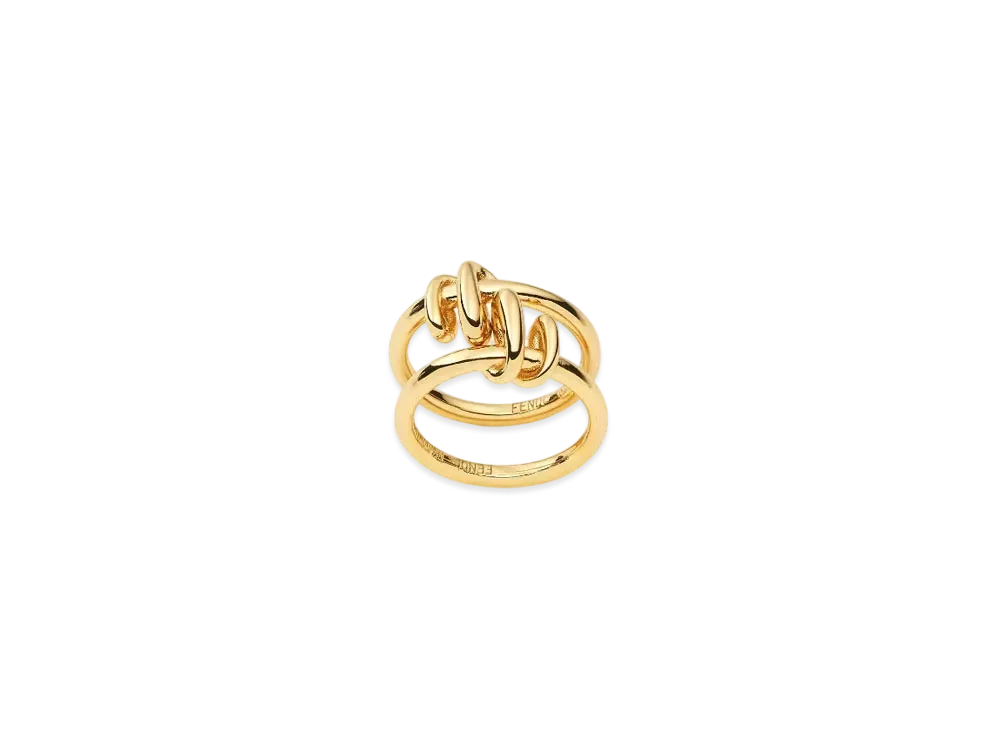 FENDI Filo Ring Set Metal Rings "Gold"