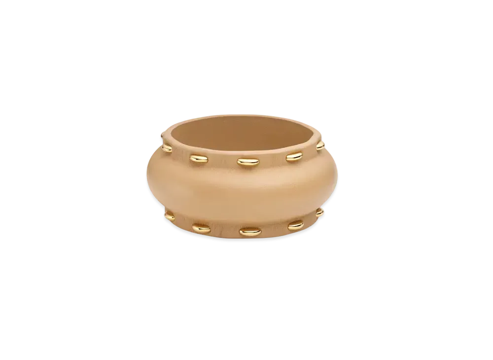 FENDI Filo Bracelet Nappa Leather Bangle "Beige"