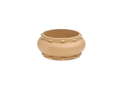 FENDI Filo Bracelet Nappa Leather Bangle "Beige"