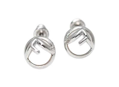 FENDI Women's F Is Earrings "Silver"