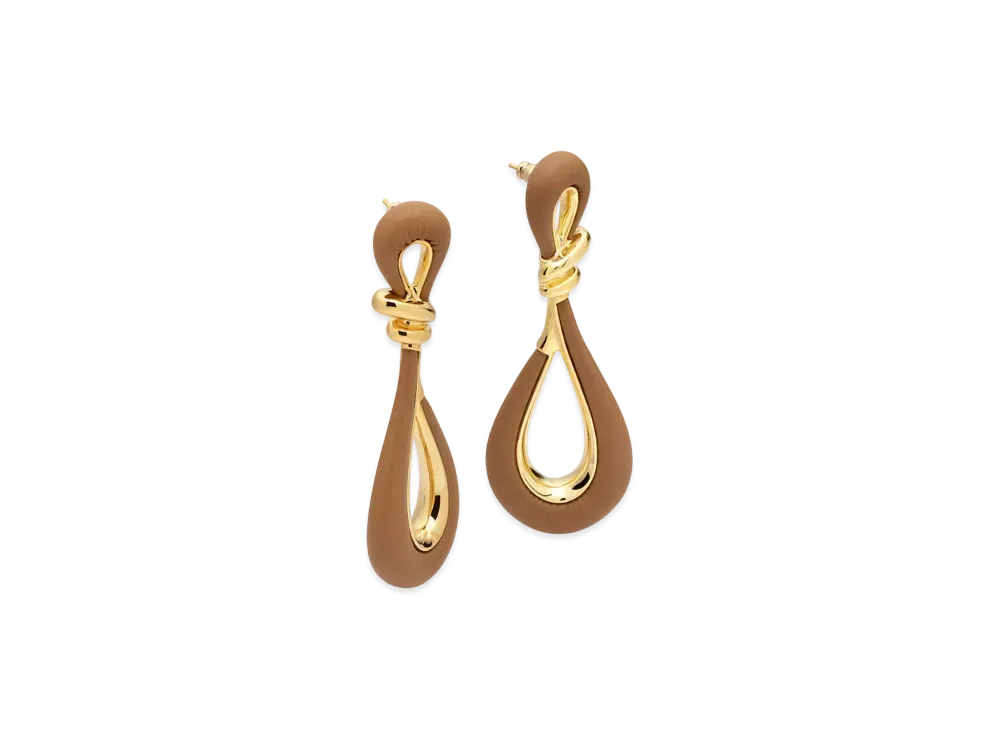 FENDI Filo Earrings "Beige"