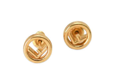 FENDI Women's F Is Stud Earrings "Gold"