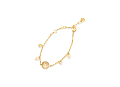 FENDI Women's F Is Bracelet "Gold/Bianco"