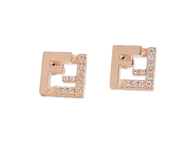FENDI Women's Forever Stud Earrings "Pink"