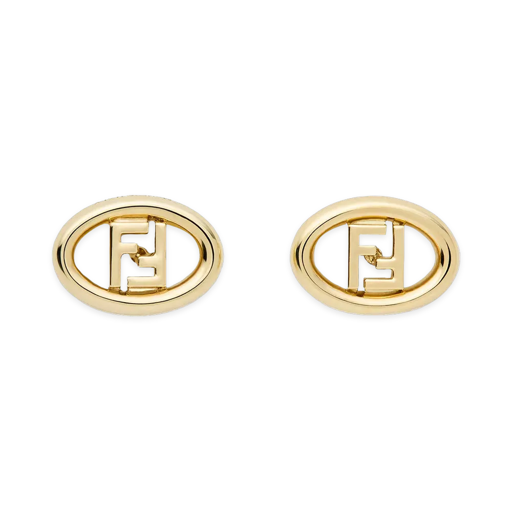 FENDI Women's Orecchini Stud Orbit "Gold"