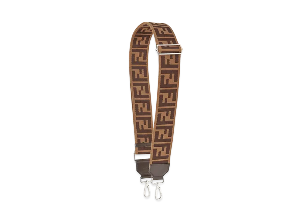 FENDI Strap You Webbing Shoulder Strap "Brown"