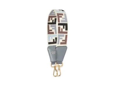 FENDI Strap You Multicolor Canvas Shoulder Strap "Brown/Light Blue/Black"
