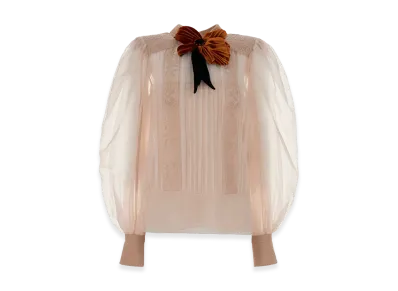 Valentino Women's Organza Blouse "Light Pink"