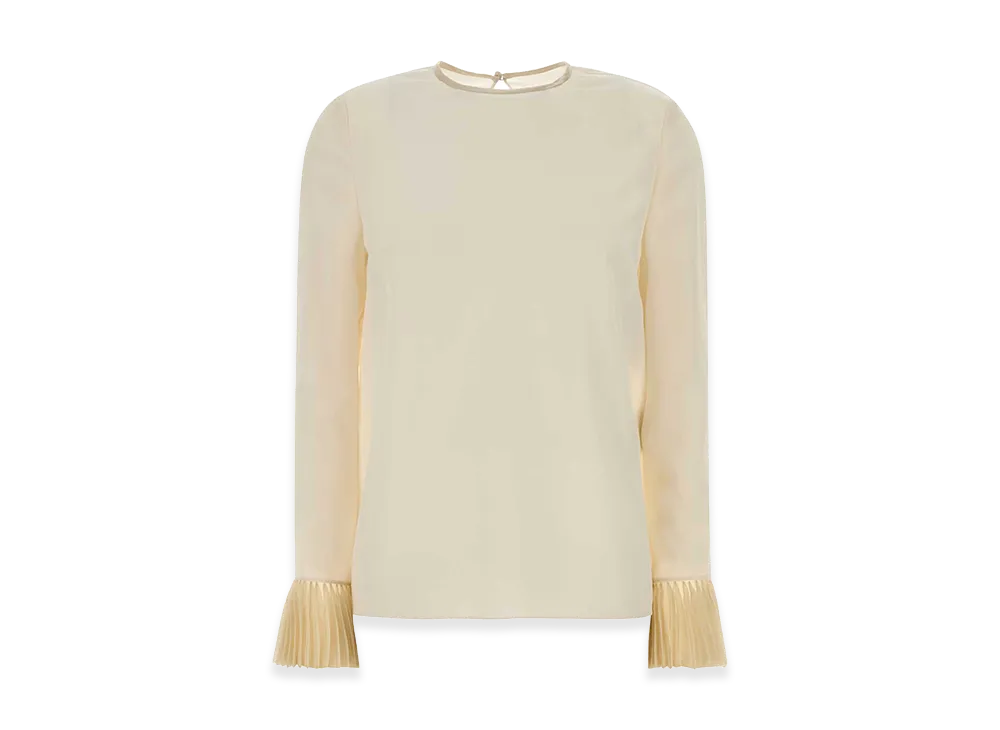 Valentino Women's Crepe Blouse "White/Ivory"