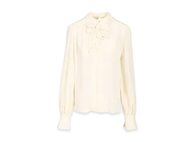 Valentino Women's Silk Blouse "Yellow/Cream"
