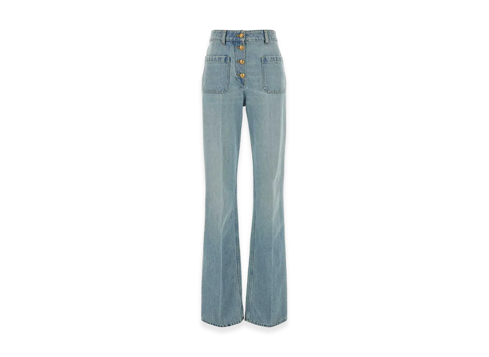 Valentino Women's Straight-Leg Jeans "Light Blue"
